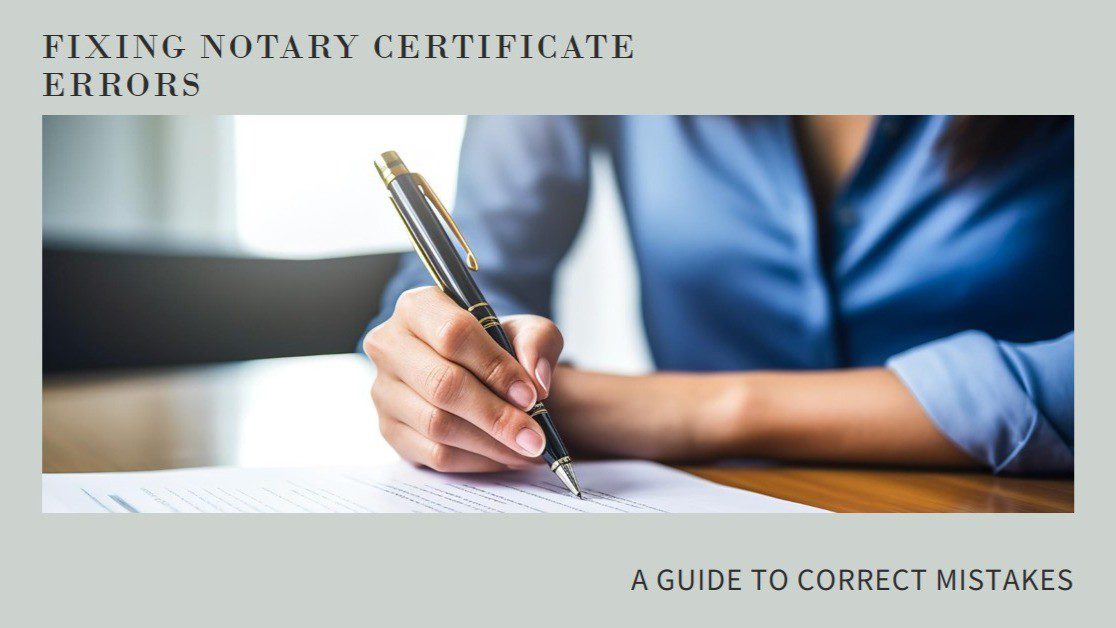 Correcting Notary Certificate Errors: A Simple Guide